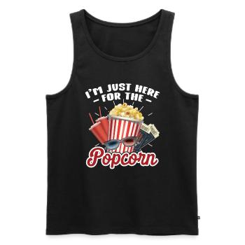 Popcorn - Männer Premium Bio Tank Top - Schwarz - Vorne - Michal (187cm)