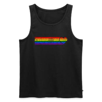 Happy Pride Day 2021 LGBTQ Uhrwerk - Männer Premium Bio Tank Top - Schwarz - Vorne - Michal (187cm)