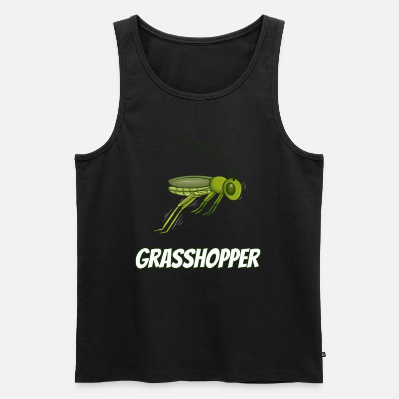 Grashüpfer - Männer Premium Bio Tank Top - Schwarz