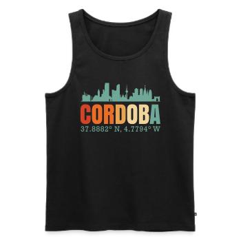 Cordoba - Débardeur bio Premium Homme - noir - Devant - AI Model Male 178 light (178cm)