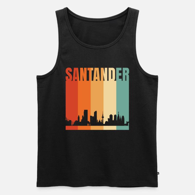 Santander - Männer Premium Bio Tank Top - Schwarz