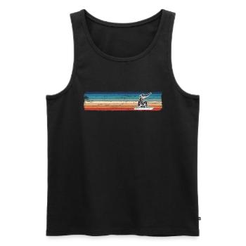 Snowboard Retro Vintage Snowboard - Männer Premium Bio Tank Top - Schwarz - Vorne - Michal (187cm)