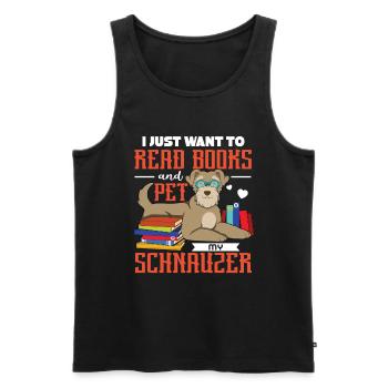 Zwergschnauzer - Männer Premium Bio Tank Top - Schwarz - Vorne - Michal (187cm)
