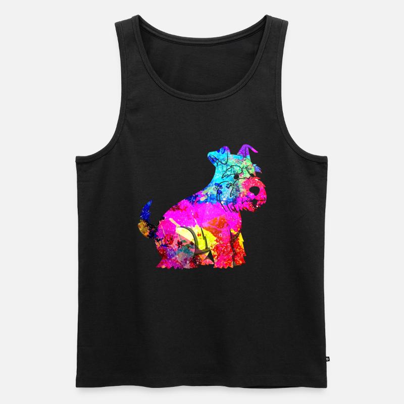Zwergschnauzer - Männer Premium Bio Tank Top - Schwarz