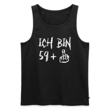 60. Geburtstag Ich Bin 59+ Provokantes - Männer Premium Bio Tank Top - Schwarz - Vorne - Michal (187cm)