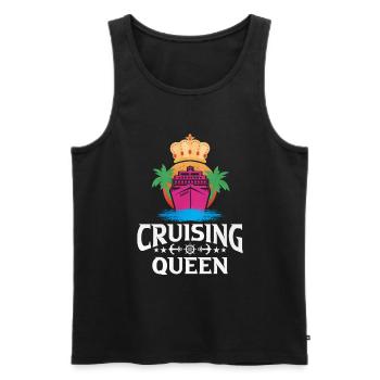 Kreuzfahrt - Männer Premium Bio Tank Top - Schwarz - Vorne - Michal (187cm)