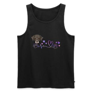 Whippet - Men's Premium Organic Tank Top - black - Front - AI Model Male 178 light (178cm)