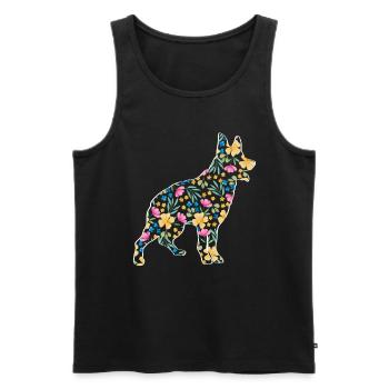 Australian Cattle Dog - Men's Premium Organic Tank Top - black - Front - Michal (187cm)