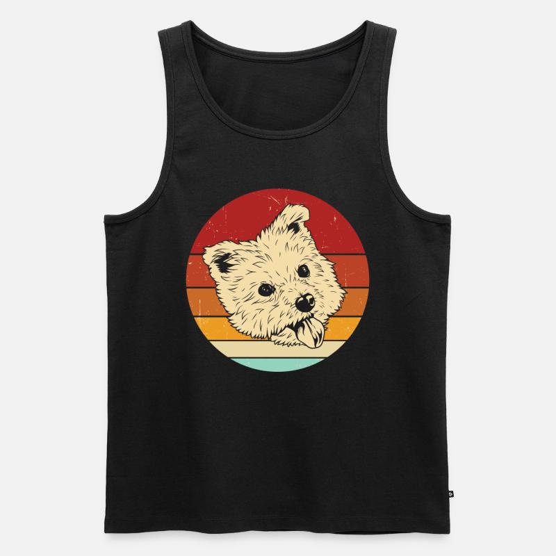 West highland terrier - Männer Premium Bio Tank Top - Schwarz