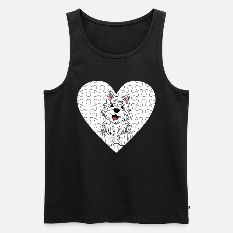 West highland terrier - Männer Premium Bio Tank Top - Schwarz