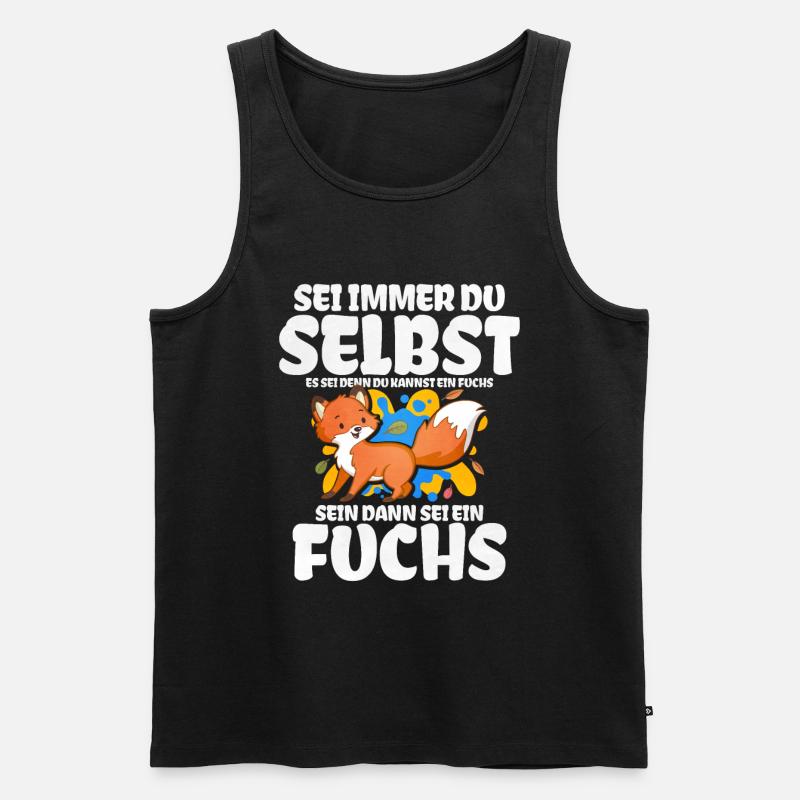Fuchs Geschenk - Männer Premium Bio Tank Top - Schwarz