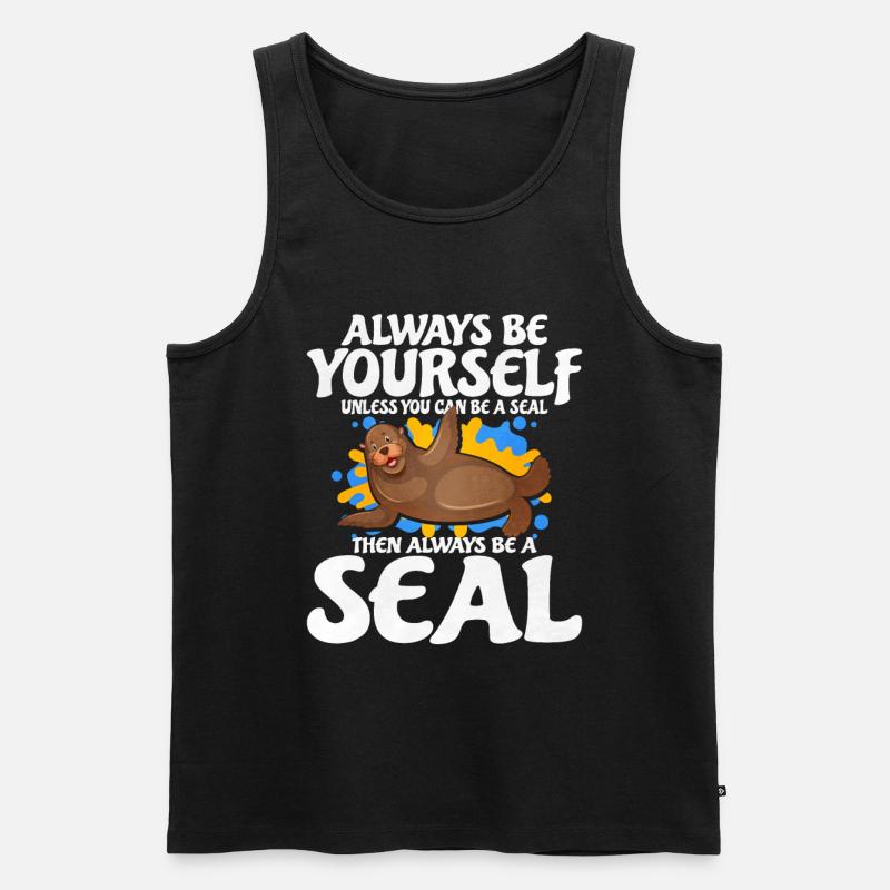 Robbe - Männer Premium Bio Tank Top - Schwarz