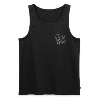 Give Me Baby One More Wine Funny - Débardeur bio Premium Homme - noir - Devant - Michal (187cm)