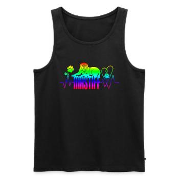 Mastiff - Männer Premium Bio Tank Top - Schwarz - Vorne - AI Model Male 178 light (178cm)