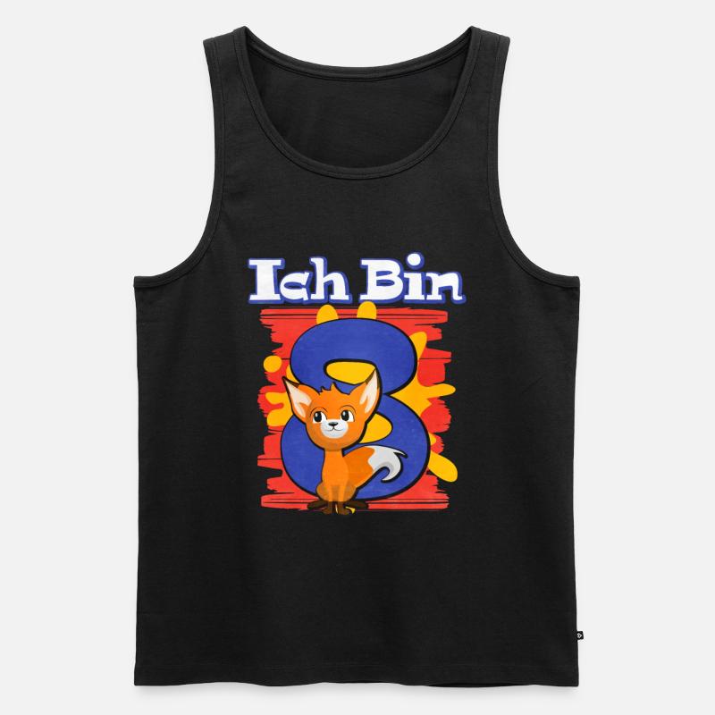 Ich Bin 8 Fuchs - Männer Premium Bio Tank Top - Schwarz