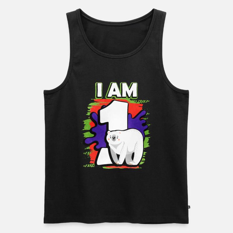 Ich Bin 1 Eisbär - Männer Premium Bio Tank Top - Schwarz