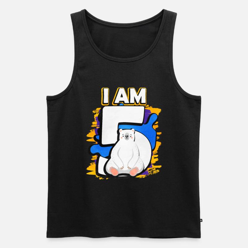 Ich Bin 5 Eisbär - Männer Premium Bio Tank Top - Schwarz