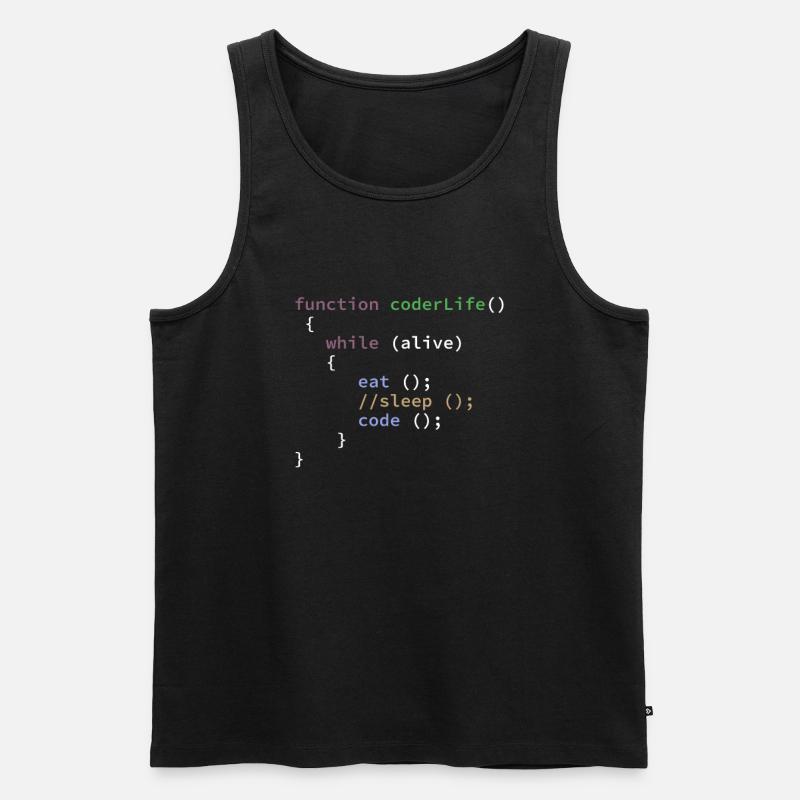 Funny Programmer Life Function - Men's Premium Organic Tank Top - black