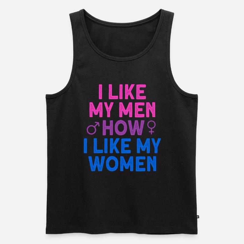 Bisexual Proud Stolz Geschenk - Männer Premium Bio Tank Top - Schwarz