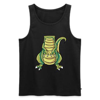 T Rex Costume - Débardeur bio Premium Homme - noir - Devant - Michal (187cm)