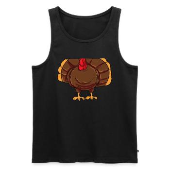 Turkey Costume Thanksgiving Turkey - Men's Premium Organic Tank Top - black - Front - Michal (187cm)