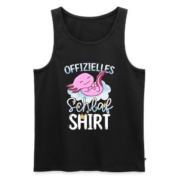 Offizielles Schlafshirt Axolotl - Männer Premium Bio Tank Top - Schwarz - Vorne - Michal (187cm)