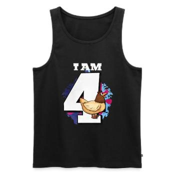 I am 4 chickens - Men's Premium Organic Tank Top - black - Front - Michal (187cm)