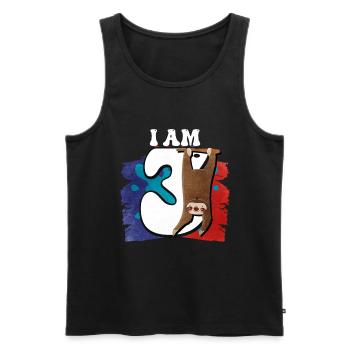 I am 3 sloth - Men's Premium Organic Tank Top - black - Front - Michal (187cm)