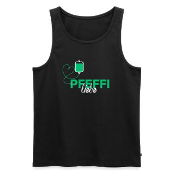 PFEFFI Liebe - Lustiges Party - Männer Premium Bio Tank Top - Schwarz - Vorne - Michal (187cm)