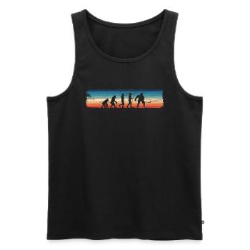 Evolution of Ice Hockey – Ice Hockey - Men's Premium Organic Tank Top - black - Front - Michal (187cm)