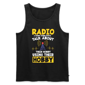 Amateur Radio Radio Funkter Cadeau - Débardeur bio Premium Homme - noir - Devant - Michal (187cm)