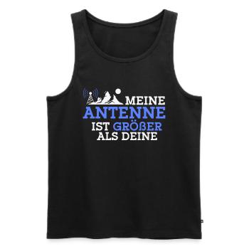 Meine Antenne Ist Größer Als Deine - Männer Premium Bio Tank Top - Schwarz - Vorne - AI Model Male 178 light (178cm)