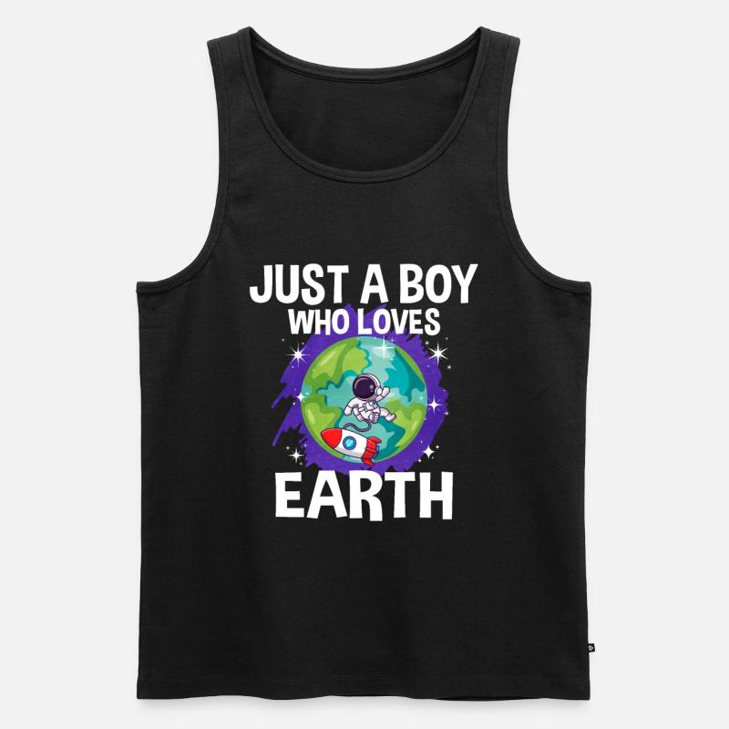 Erde Planet Geschenk - Männer Premium Bio Tank Top - Schwarz