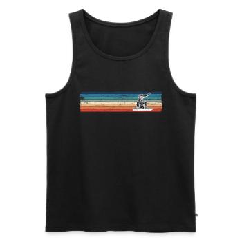Funny Retro Ski Snowboard Ski Ski Schnee - Männer Premium Bio Tank Top - Schwarz - Vorne - Michal (187cm)