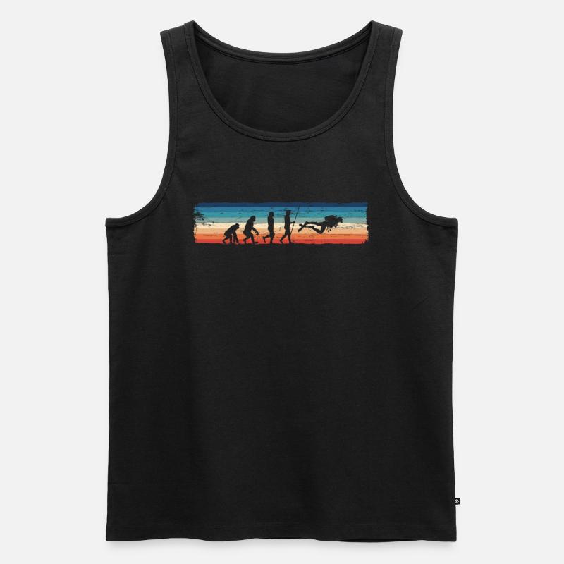 Evolution du plongeur - Evolution du - Débardeur bio Premium Homme - noir