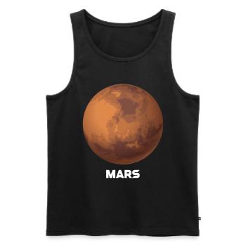 Mars - Débardeur bio Premium Homme - noir - Devant - AI Model Male 178 light (178cm)
