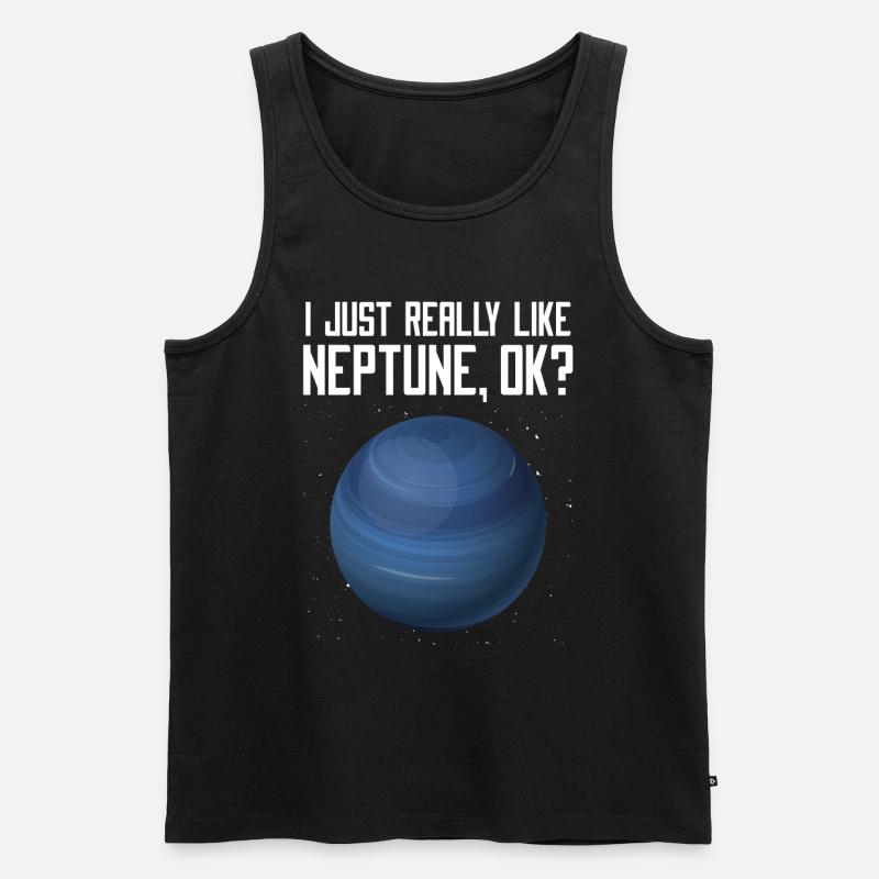 Neptun - Männer Premium Bio Tank Top - Schwarz