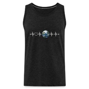 Erde - Männer Premium Bio Tank Top - Anthrazit - Vorne - Alexander (188cm)