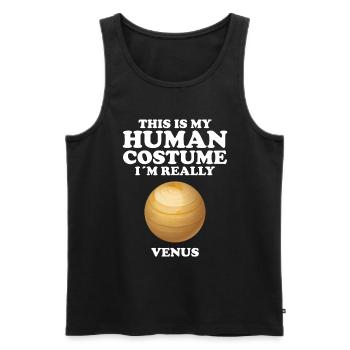 Venus - Männer Premium Bio Tank Top - Schwarz - Vorne - Michal (187cm)