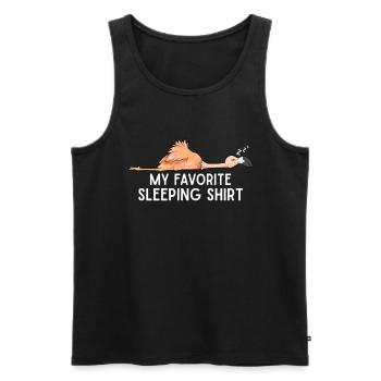 Flamingo Sleeping - Men's Premium Organic Tank Top - black - Front - Michal (187cm)