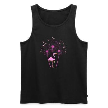 Flamingo - Men's Premium Organic Tank Top - black - Front - Michal (187cm)