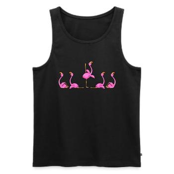 Flamingo Yoga - Men's Premium Organic Tank Top - black - Front - Michal (187cm)
