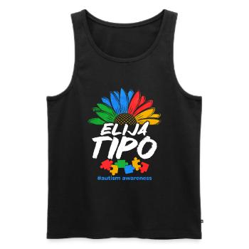 Autism Autism Gift - Men's Premium Organic Tank Top - black - Front - Michal (187cm)