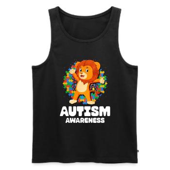 Autism Autism Gift - Men's Premium Organic Tank Top - black - Front - Michal (187cm)