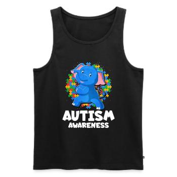 Autism Autism Gift - Men's Premium Organic Tank Top - black - Front - Michal (187cm)