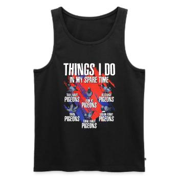 Taube - Männer Premium Bio Tank Top - Schwarz - Vorne - AI Model Male 178 light (178cm)