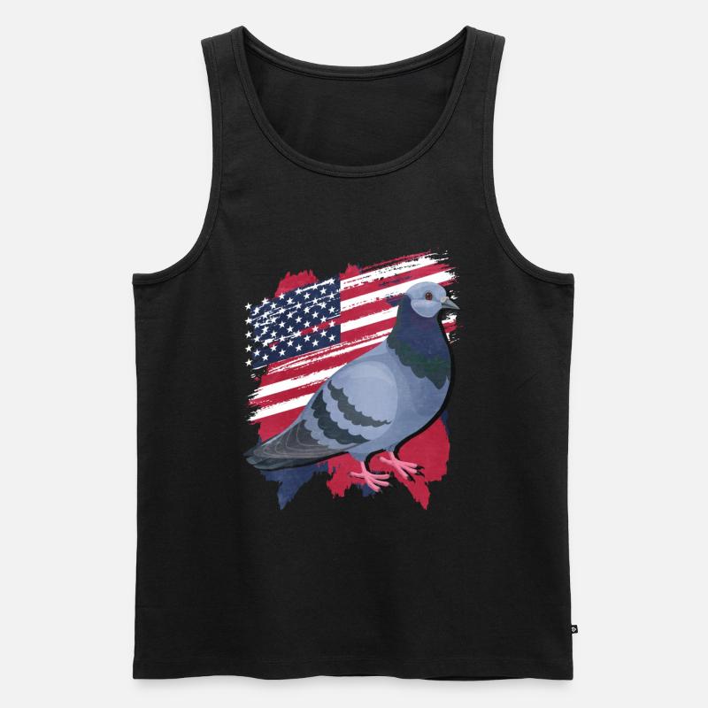 Taube - Männer Premium Bio Tank Top - Schwarz
