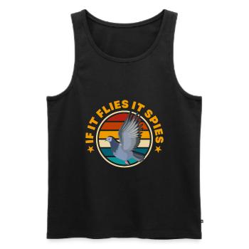 Taube - Männer Premium Bio Tank Top - Schwarz - Vorne - AI Model Male 178 light (178cm)