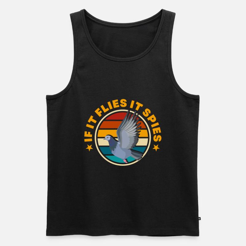 Taube - Männer Premium Bio Tank Top - Schwarz
