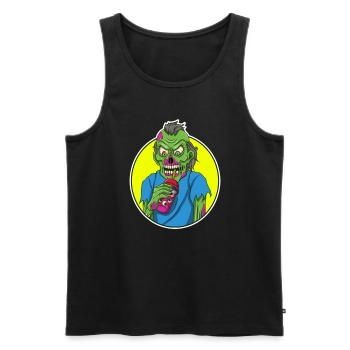 Zombie Bubble Tea - Men's Premium Organic Tank Top - black - Front - Michal (187cm)